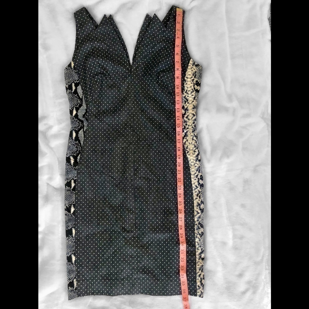 Vintage Christian Chenail Navy Polkadot Dress Size 8 - Picture 4 of 7